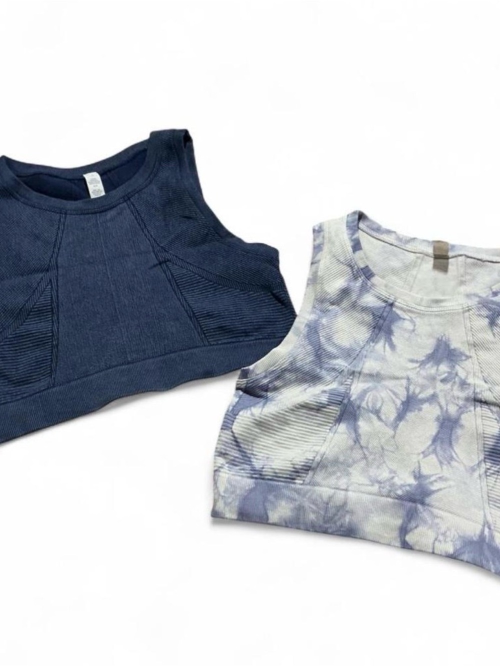 Offline by aerie Bundle Sports Bra Navy Blue Tie Dye Sz M Stretchy Ribbed